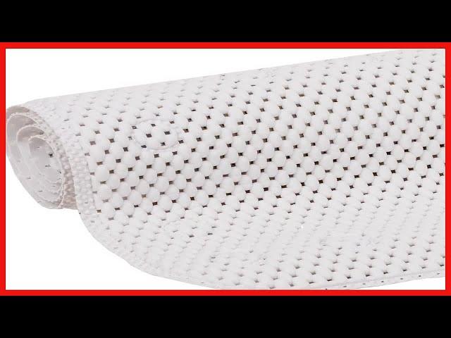 Clorox Cushioned Foam Bath Mat for Tubs, Non-Slip with Suction Cups, White, 17 x 36 Inches