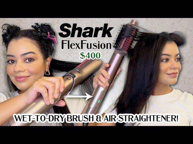 NEW Shark FlexFusion on Curly Hair  Wet-to-Dry Brush & Air Straightener in ONE! - Worth Upgrading?!