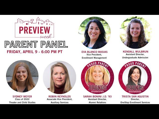 Admitted Student Parent Panel - April 9, 2021