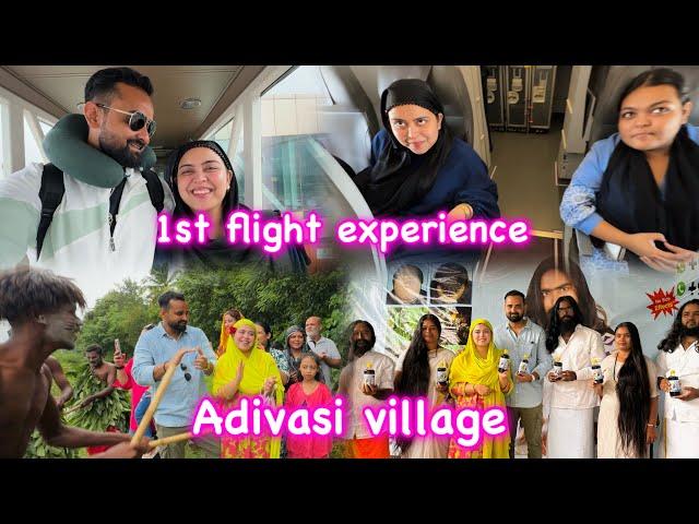 1st Flight experience ️ | Going to Meet Adivasis | Adivasi Ajey hair oil