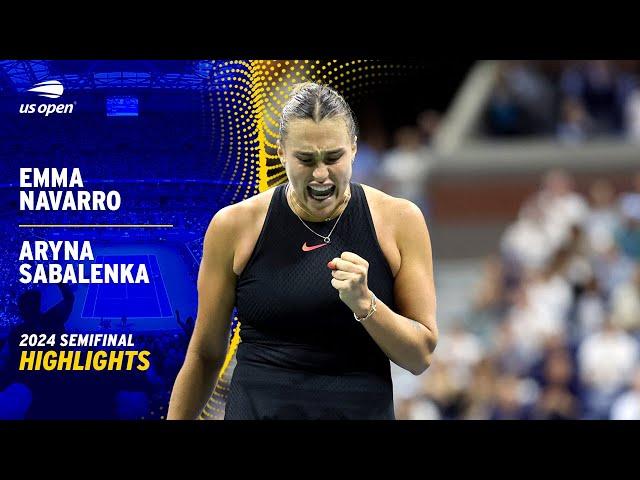 Emma Navarro vs. Aryna Sabalenka Highlights | 2024 US Open Semifinal