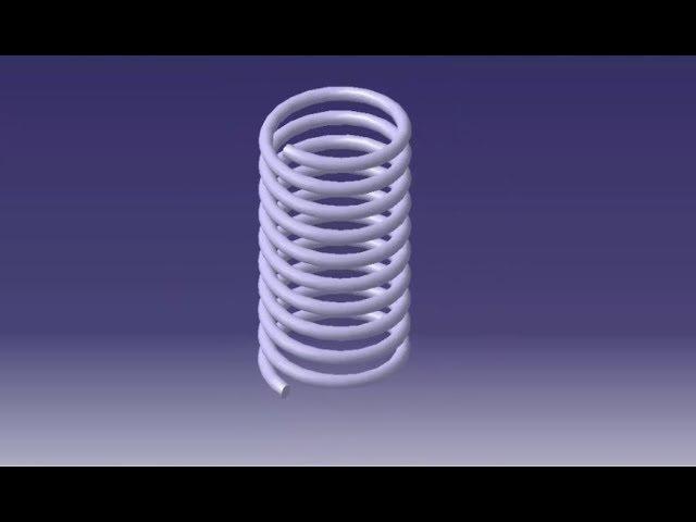 CATIA Beginner Tutorial:- HELICAL SPRING (PART DESIGN WORKBENCH)