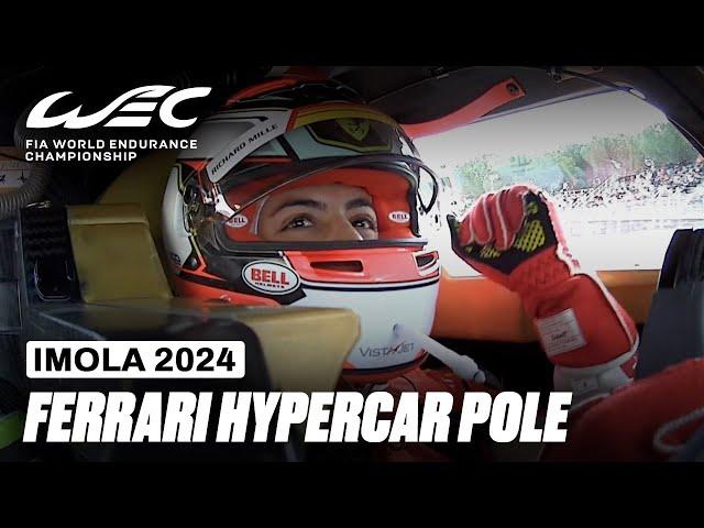 Onboard Pole Lap Antonio Fuoco Ferrari 499P I 2024 6 Hours of Imola I FIA WEC