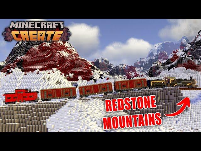 I Built A 3K MOUNTAIN RAILWAY In Minecraft Create Mod