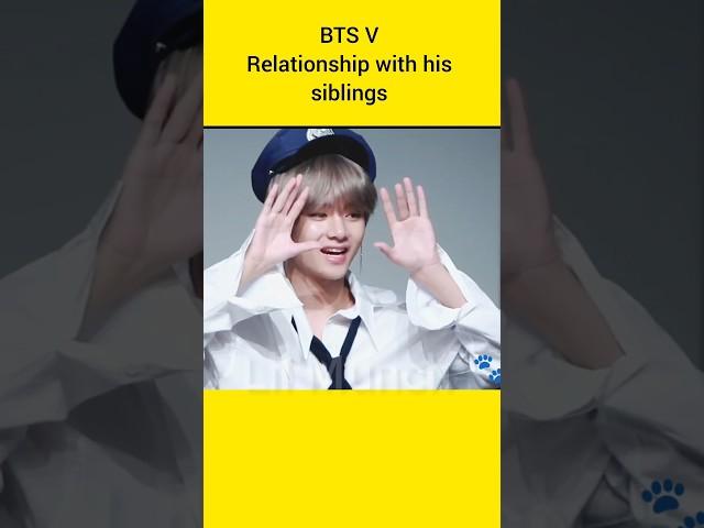 Kim Taehyung relationship with his siblings #shorts #bts #v #btsv BTS V siblings