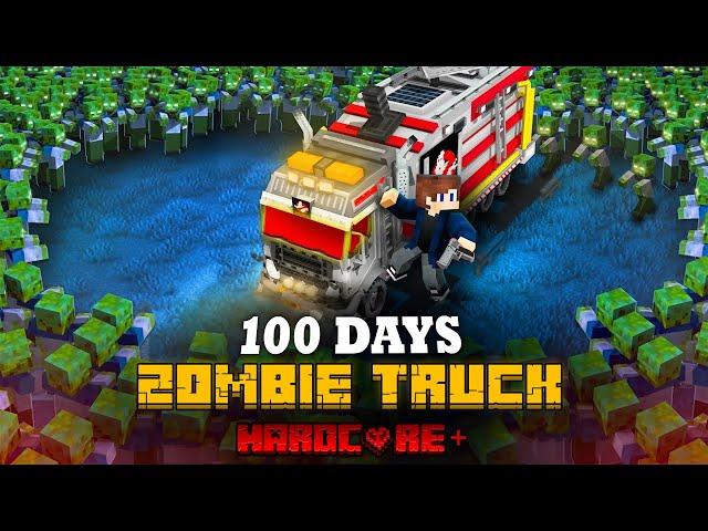 100 DAYS ON A GHOST TRUCK INSIDE THE ZOMBIE APOCALYPSE IN MINECRAFT