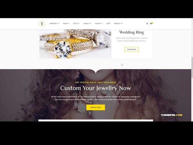 Tisara Jewelry WooCommerce Theme ecommerce jewelry template Itoh