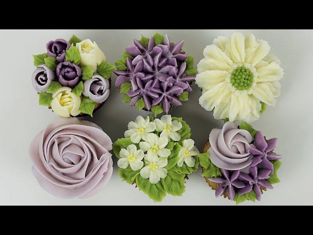 Butter Cream Floral Cupcakes for Spring/Easter