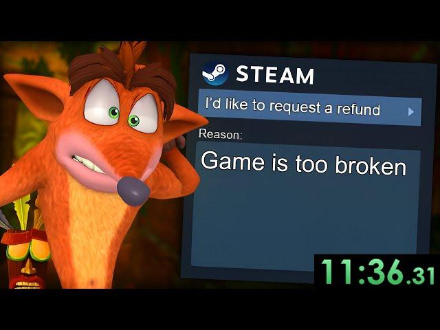 Can I Beat All 3 Crash Bandicoot Games And Get a Steam Refund?