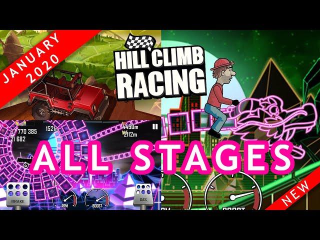 Hill Climb Racing All Stages Unlocked | Gameplay | 27+ Levels!