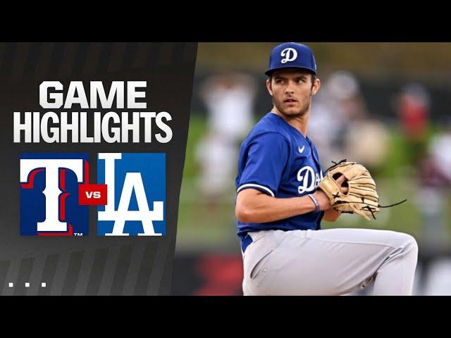 Rangers vs Dodgers Game Highlights (3/6/25) MLB Highlights