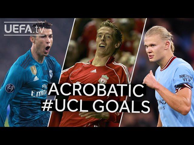 RONALDO, CROUCH, HAALAND | Acrobatic #UCL Goals