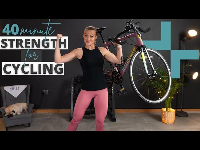 STRENGTH TRAINING for CYCLING | 40 minute Full Body Workout with NO EQUIPMENT