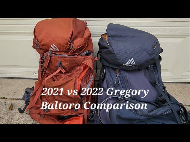 2021 vs 2022 Gregory Baltoro Backpack Comparison