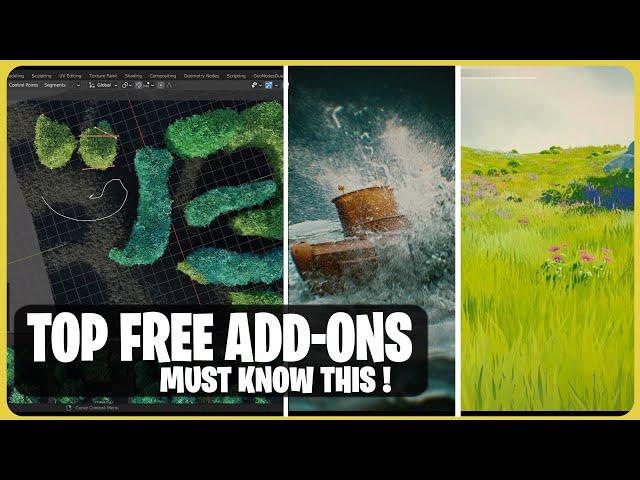 TOP 8 FREE Add-Ons for Blender!