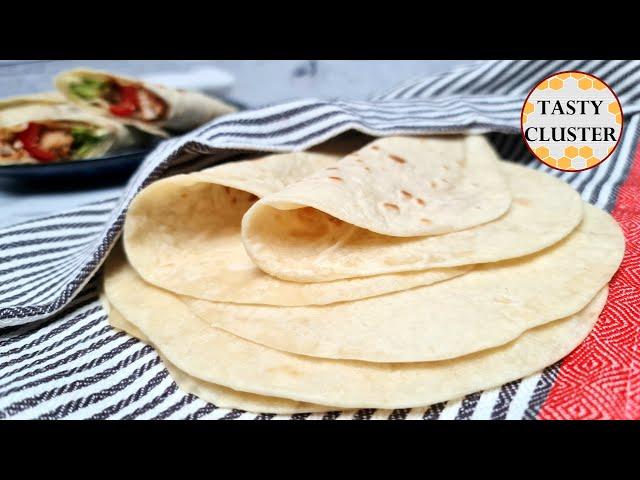 Tortilla Recipe (Mexican Homemade Flour Tortilla) | How to make Homemade Tortilla wraps