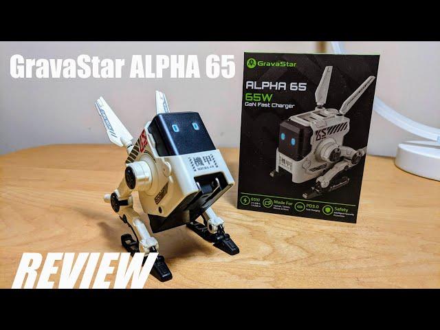 REVIEW: GravaStar Alpha 65 - Robotic 65W GaN Fast Charger for Laptops & Smartphones - Cool Design!