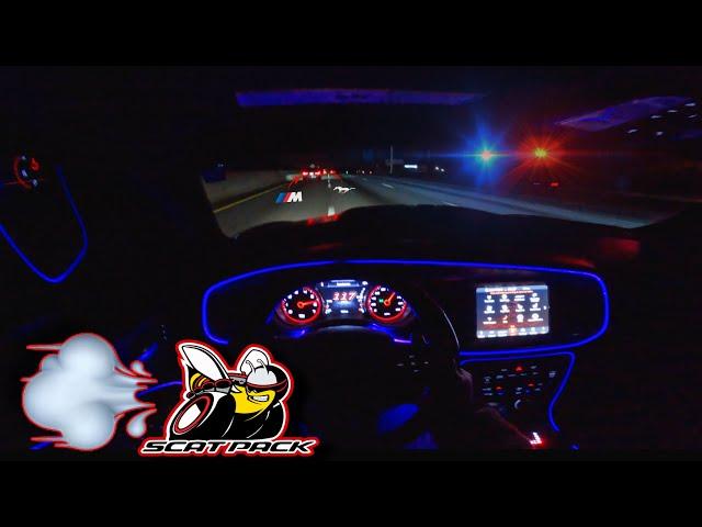 CUTTING UP IN TRAFFIC WITH MY WIDEBODY SCATPACK *INSANE NIGHT POV DRIVE*