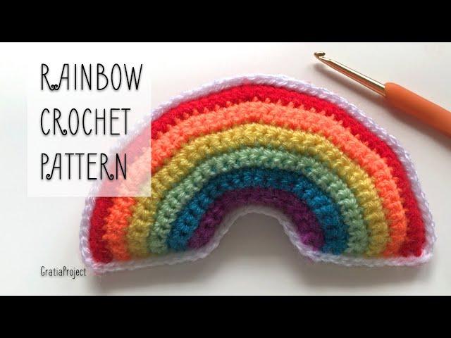 Rainbow Crochet Pattern Amigurumi | Rainbow Applique