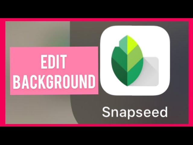 How to change background in Snapseed