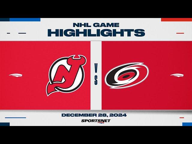 NHL Highlights | Devils vs. Hurricanes - December 28, 2024