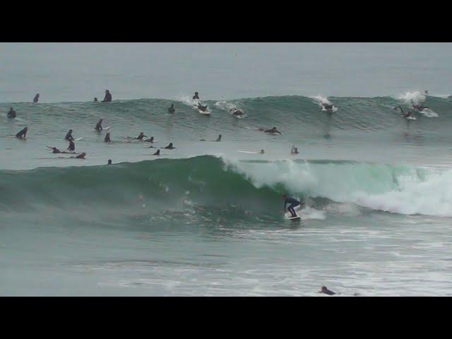 130+ Surfers at Topangry  First Big Swell of Winter - LA's "Angriest Surf Spot"