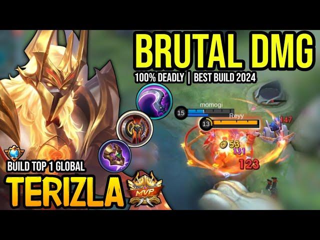 TERIZLA BEST BUILD 2024 | BUILD TOP 1 GLOBAL TERIZLA GAMEPLAY | MOBILE LEGENDS