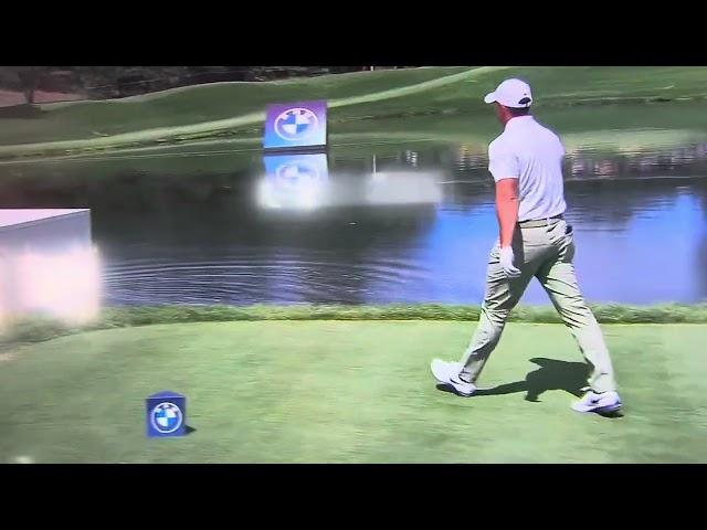 Rory McIlroy throws Driver in water BMW Championship 2024