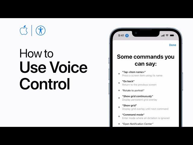 How to use Voice Control on iPhone, iPad, and iPod touch | Apple Support