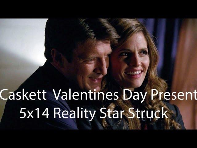 Castle - 5x14 'Reality Star Struck' End Scene Caskett Valentines Day Presents and A Kiss HD