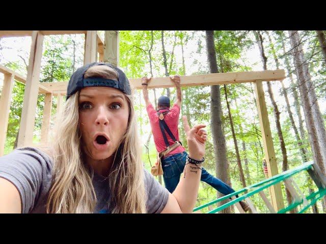 Rafters & Siding for the Outhouse! | Off-Grid Treehouse Build Ep: 20