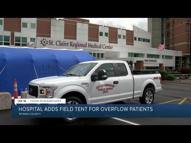 Hospital adds field tent for overflow patients