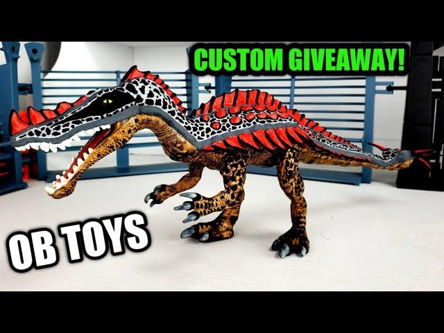 CUSTOM MATTEL ANKYLO-SUCHO-SAURUS | GLOW IN THE DARK | ANKYLOSAURUS 'BUMPY' & SUCHOMIMUS HYBRID DINO