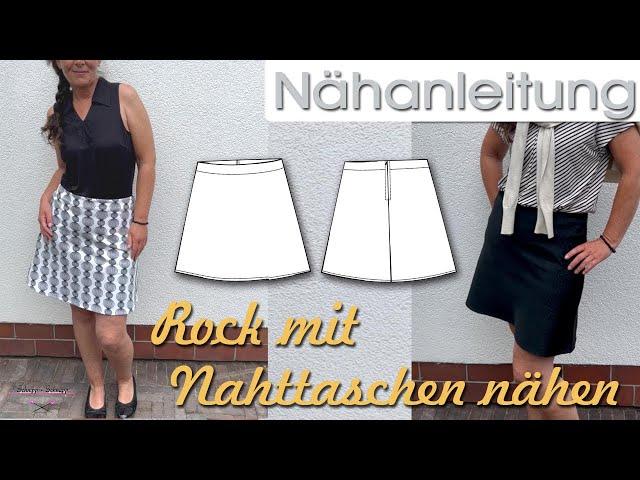 Rock mit Nahttaschen