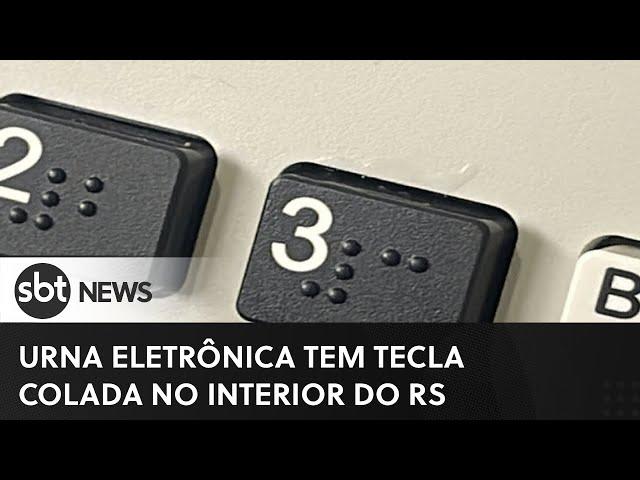 Urna eletrônica tem tecla colada no interior do RS | SBT News