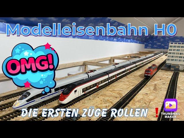 Modelleisenbahn H0 Teil 4, die ersten Züge rollen 