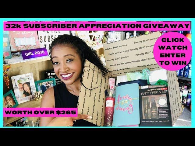 MASSIVE SUBSCRIBER APPRECIATION GIVEAWAY WORTH OVER $265  CLICK WATCH AND ENTER TO WIN 