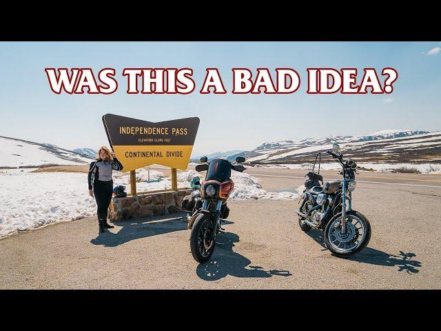 Taking a New Rider on Her Longest & Most Dangerous Motorcycle Ride: Independence Pass on a Harley!