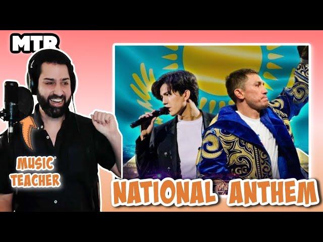 Dimash sings the Kazakhstan national anthem!!? Music Teacher Reaction