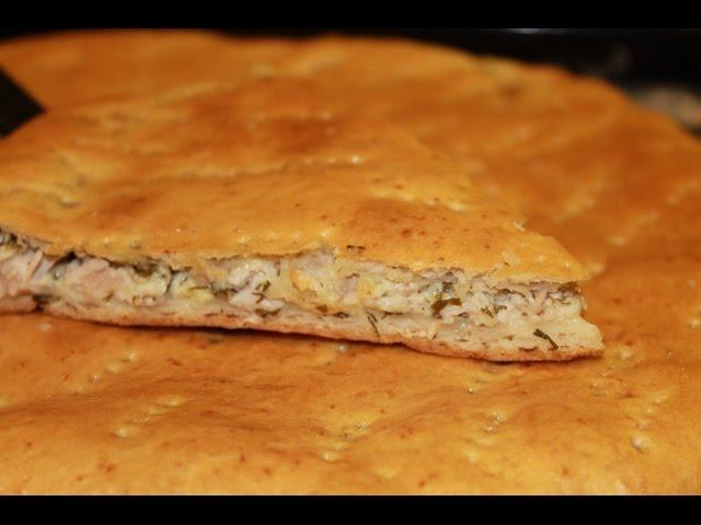 Сырный пирог с курицей. Простой рецепт вкусного пирога с начинкой!