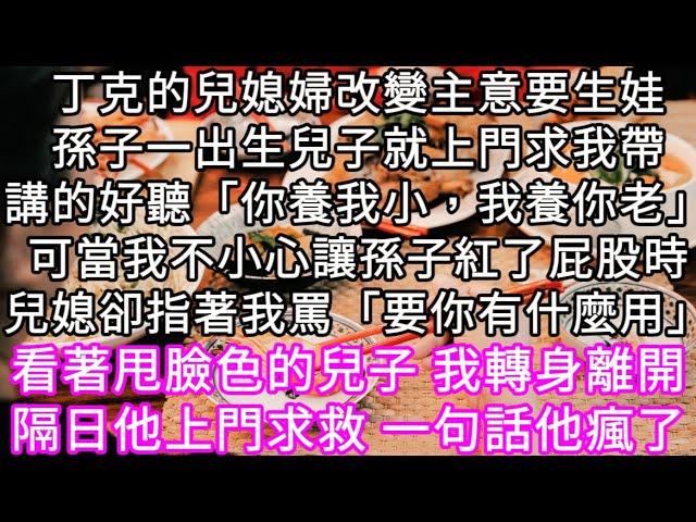 丁克的兒媳婦改變主意要生娃孫子一出生兒子就上門求我帶講的好聽「你養我小，我養你老」可當我不小心讓孫子紅了屁股時兒媳卻指著我罵 #心書時光 #為人處事 #生活經驗 #情感故事 #唯美频道 #爽文