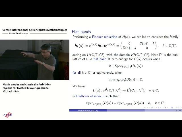 Michael Hitrik: Magic angles and classically forbidden regions for twisted bilayer graphene