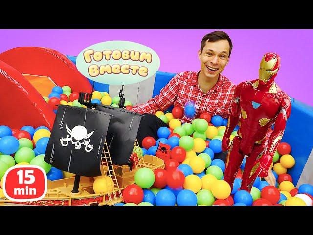 Федя Капуки Кануки и Железный человек готовят десерт и сэндвич! Готовим вместе для детей
