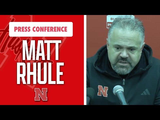 Nebraska head coach Matt Rhule talks after NU’s 13-10 loss at Iowa I Nebraska Football I GBR