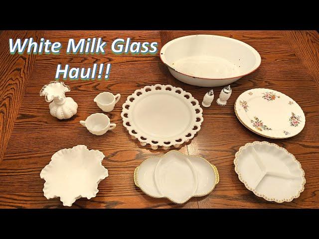 Antique and Vintage Thrift Haul - Milk Glass Lovers will love these!