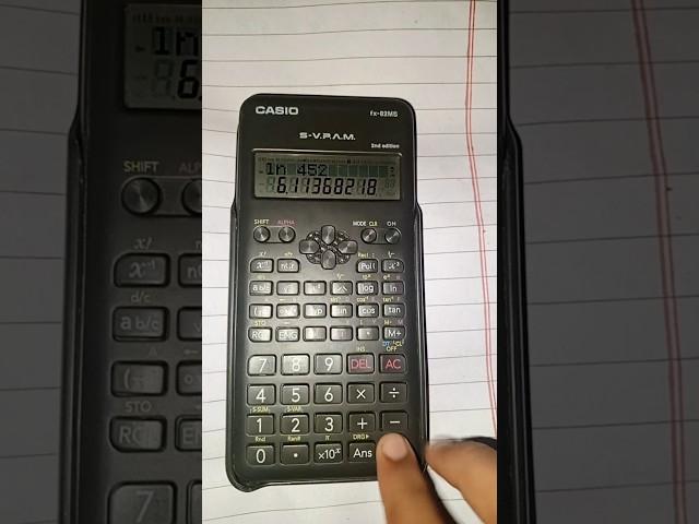 How to take natural logarithm of any number in Casio fx-82MS #casio #smartphone #physicswallah #cal