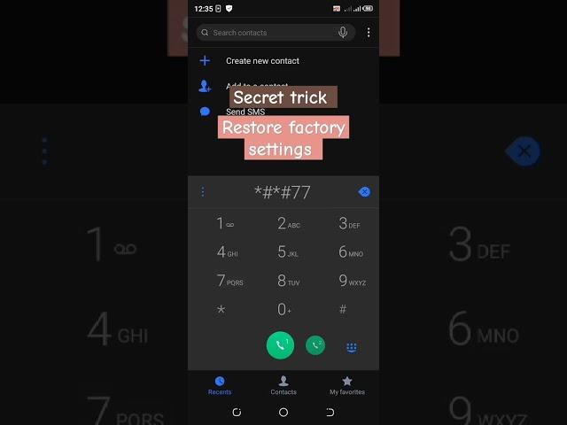 Secret code||Restore factory settings 2023#secrettrick #factory #restore #android