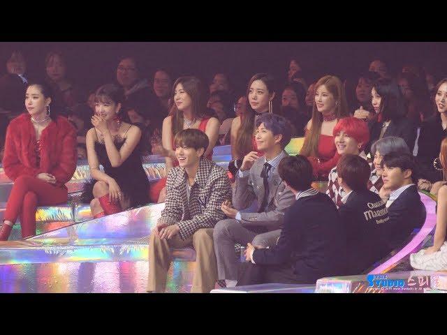 181201 인기상 방탄소년단 BTS 수상 에이핑크 Apink 리액션 Reaction 직캠 by Spinel