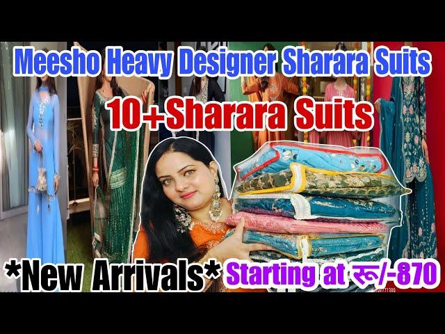 Eid Special Meesho Heavy Designer Sharara Suits Haul l Meesho sharara Haul l Meesho kurta Haul l