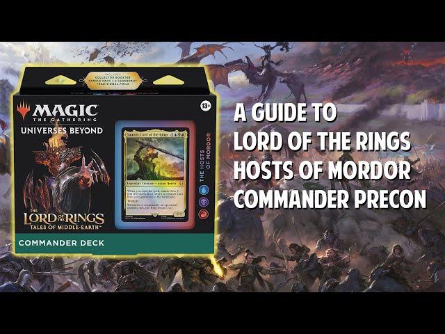 A Guide to Lord of the Rings Hosts of Mordor Commander Precon!